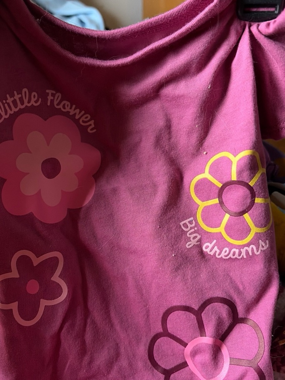 Kids Pink Floral 'Big Dreams' Pajama Top